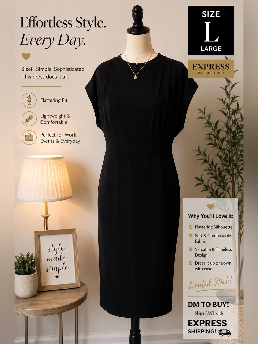 **** Express Black Dress****